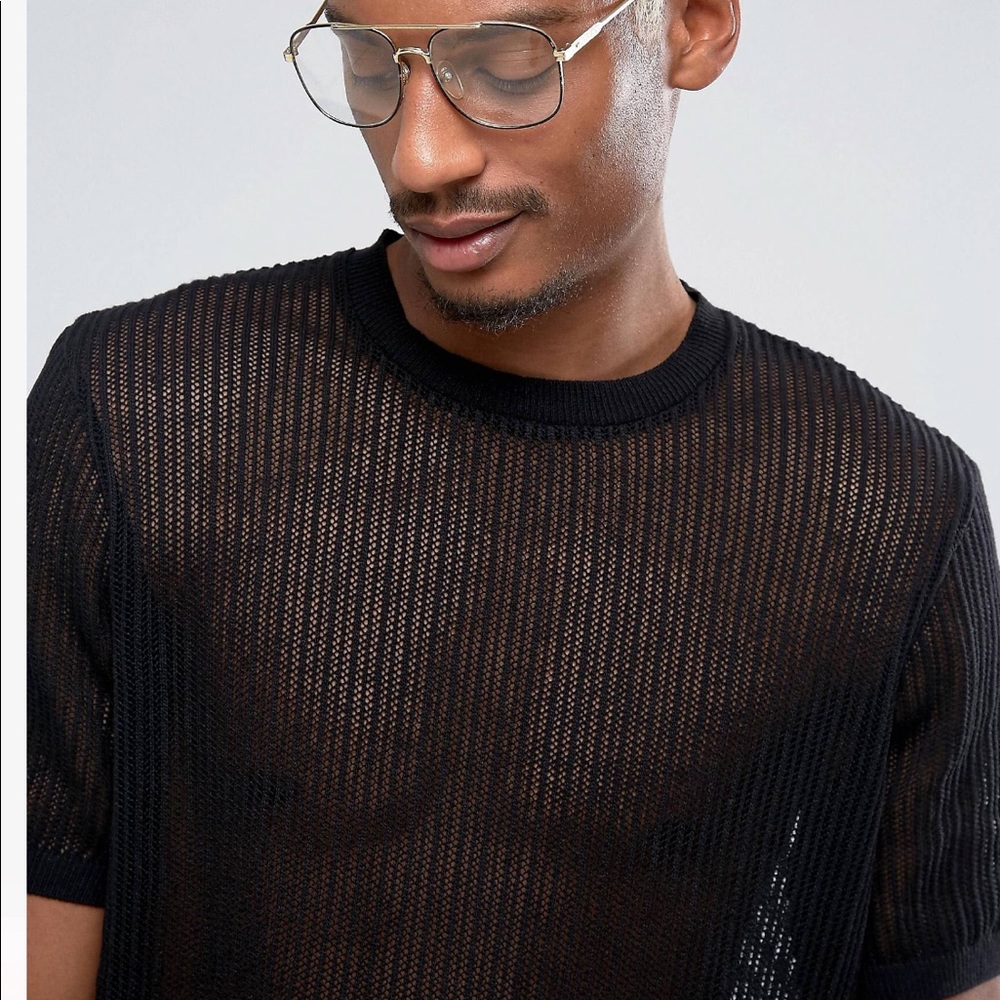 Men M mesh sweater